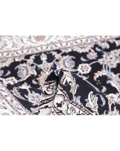 Tappeto Nain Kashmar Persia grigio azzurro 195x207