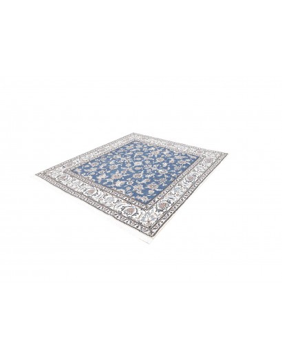 Tappeto Nain Kashmar Persia bianco grigio 192x212