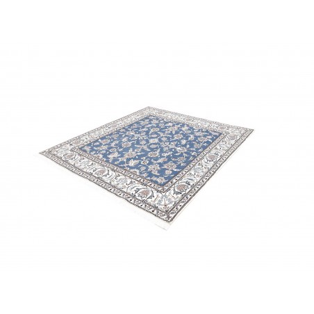 Tappeto Nain Kashmar Persia bianco grigio 192x212