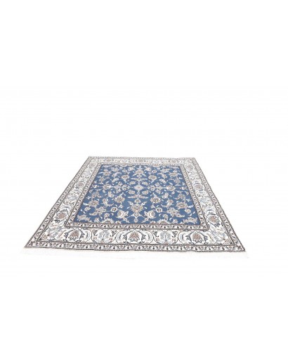 Tappeto Nain Kashmar Persia bianco grigio 192x212