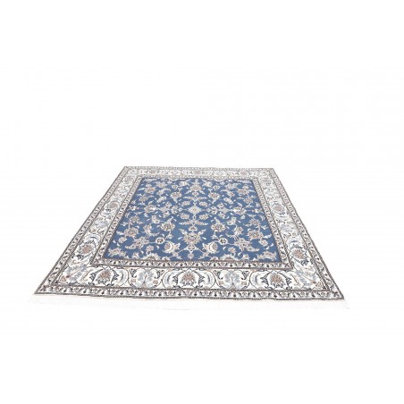 Tappeto Nain Kashmar Persia bianco grigio 192x212