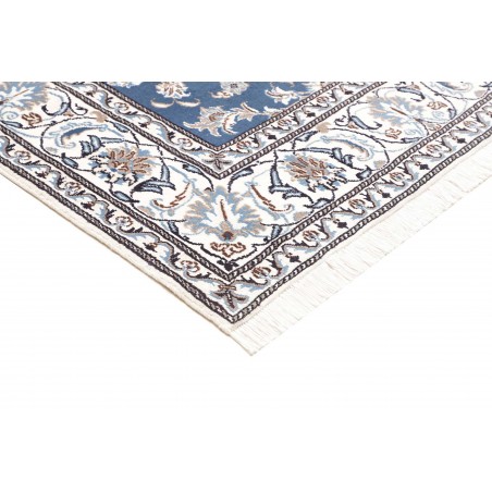 Tappeto Nain Kashmar Persia bianco grigio 192x212