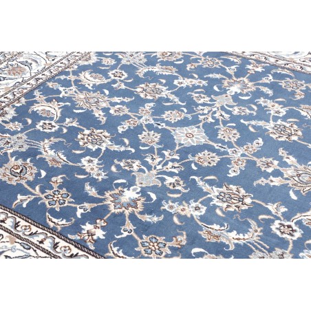 Tappeto Nain Kashmar Persia bianco grigio 192x212