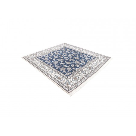 Tappeto Nain Kashmar Persia bianco grigio 196x210
