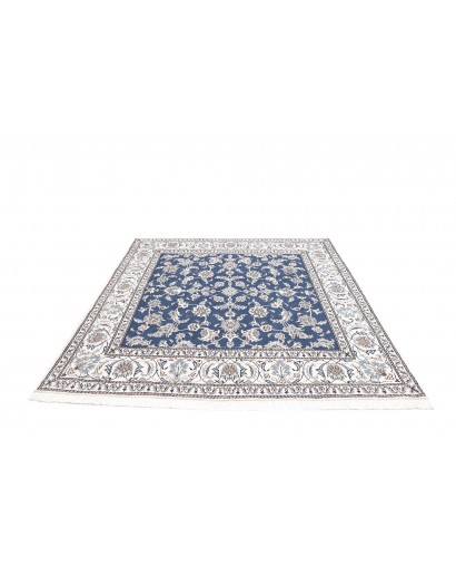 Tappeto Nain Kashmar Persia bianco grigio 196x210