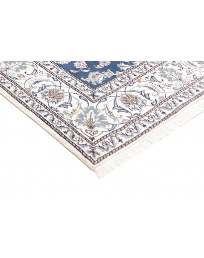 Tappeto Nain Kashmar Persia bianco grigio 196x210