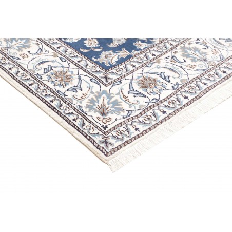 Tappeto Nain Kashmar Persia bianco grigio 196x210