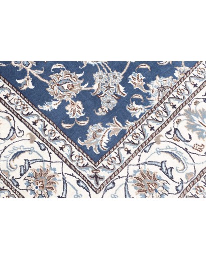 Tappeto Nain Kashmar Persia bianco grigio 196x210