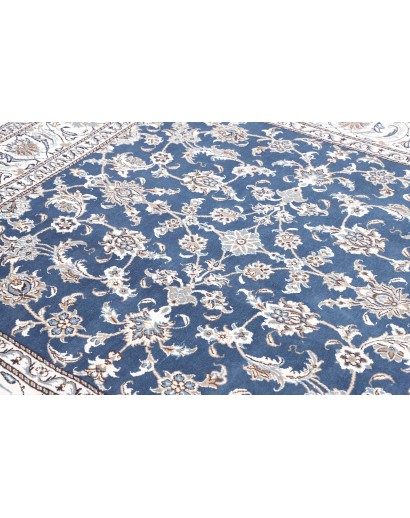 Tappeto Nain Kashmar Persia bianco grigio 196x210