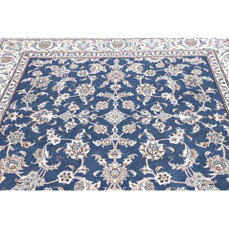 Tappeto Nain Kashmar Persia bianco grigio 196x210