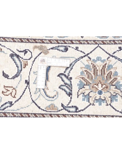 Tappeto Nain Kashmar Persia bianco grigio 196x210