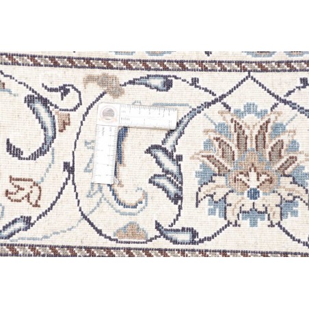 Tappeto Nain Kashmar Persia bianco grigio 196x210