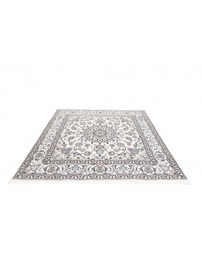 Tappeto Nain Kashmar Persia beige azzurro 192x200
