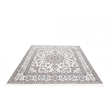 Tappeto Nain Kashmar Persia beige azzurro 192x200