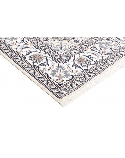 Tappeto Nain Kashmar Persia beige azzurro 192x200