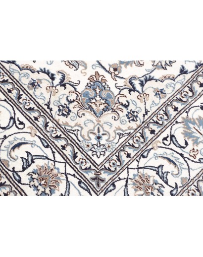 Tappeto Nain Kashmar Persia beige azzurro 192x200