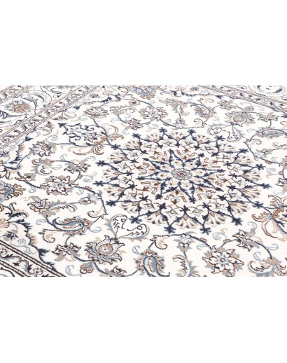 Tappeto Nain Kashmar Persia beige azzurro 192x200