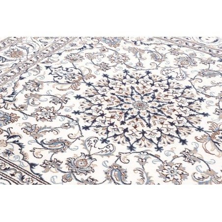 Tappeto Nain Kashmar Persia beige azzurro 192x200