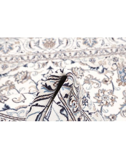 Tappeto Nain Kashmar Persia beige azzurro 192x200
