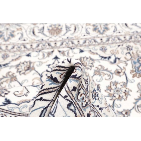 Tappeto Nain Kashmar Persia beige azzurro 192x200