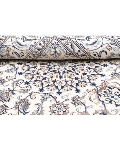 Tappeto Nain Kashmar Persia beige azzurro 192x200
