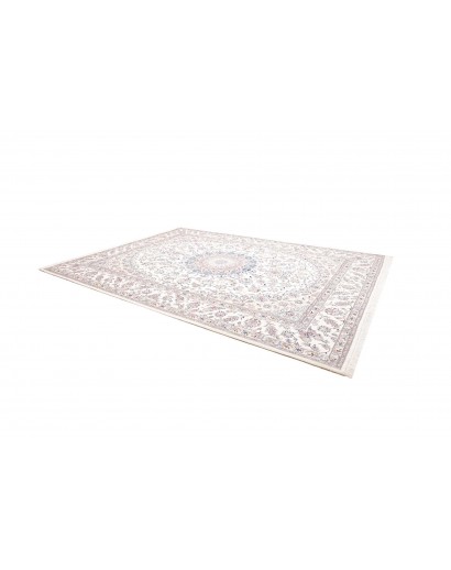 Tappeto Nain Kashmar Persia bianco grigio 297x400