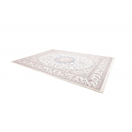 Tappeto Nain Kashmar Persia bianco grigio 297x400