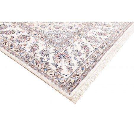 Tappeto Nain Kashmar Persia bianco grigio 297x400