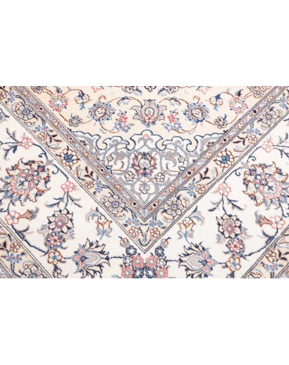 Tappeto Nain Kashmar Persia bianco grigio 297x400