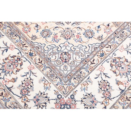 Tappeto Nain Kashmar Persia bianco grigio 297x400