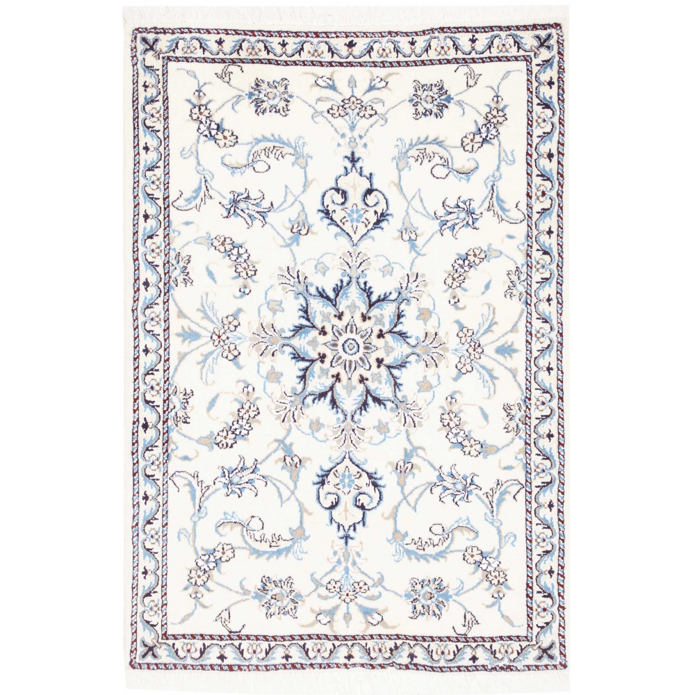 Tappeto Nain Kashmar Persia beige azzurro 90x133
