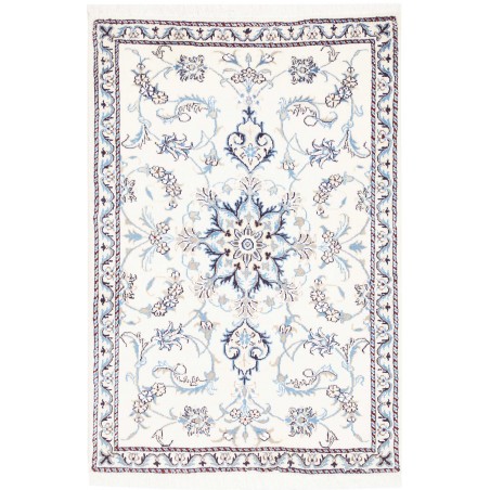 Tappeto Nain Kashmar Persia beige azzurro 90x133