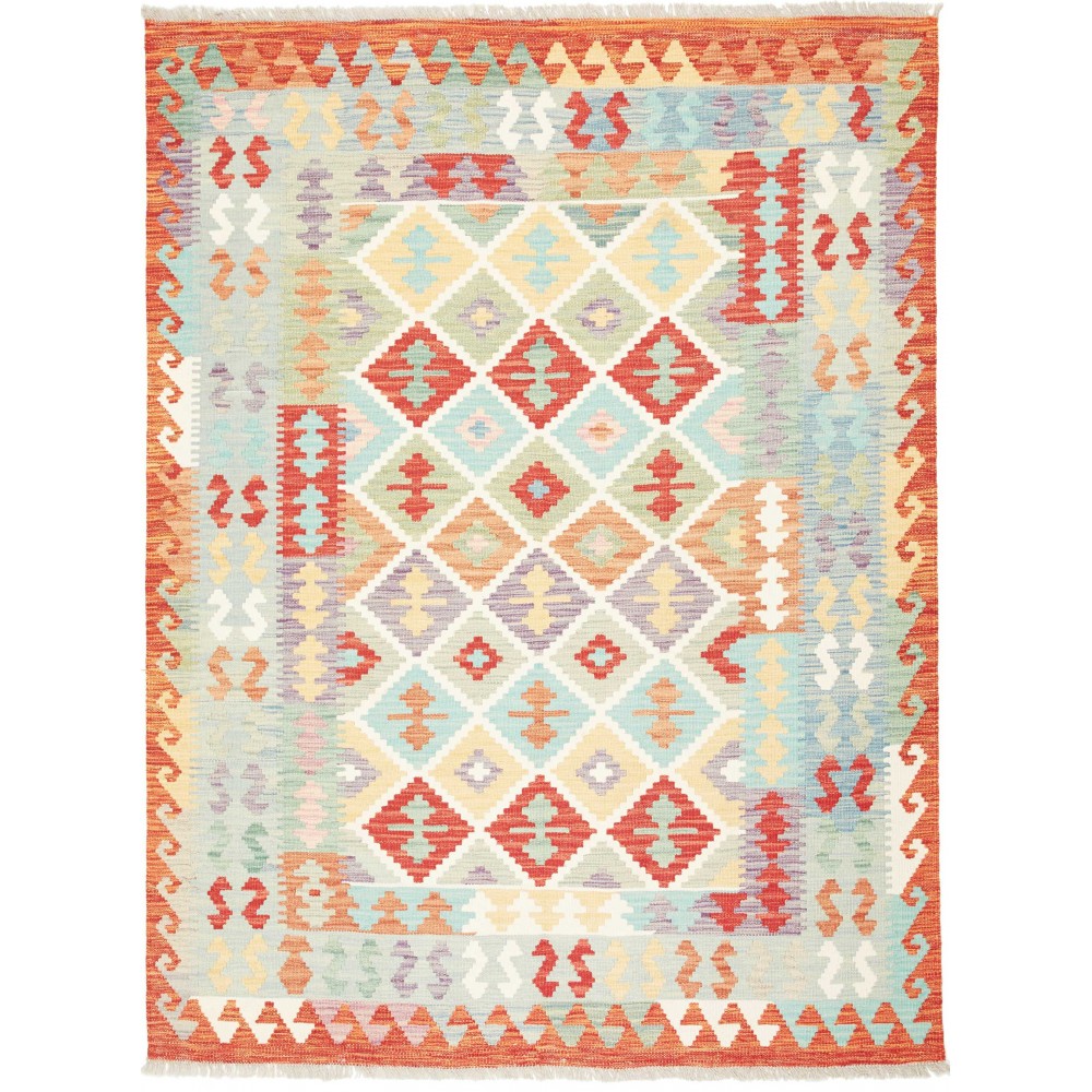 Tappeto Kilim Afghanistan bianco 155x203