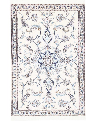 Tappeto Nain Kashmar Persia beige azzurro 88x137