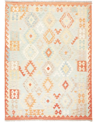 Tappeto Kilim Afghanistan bianco marrone 150x205