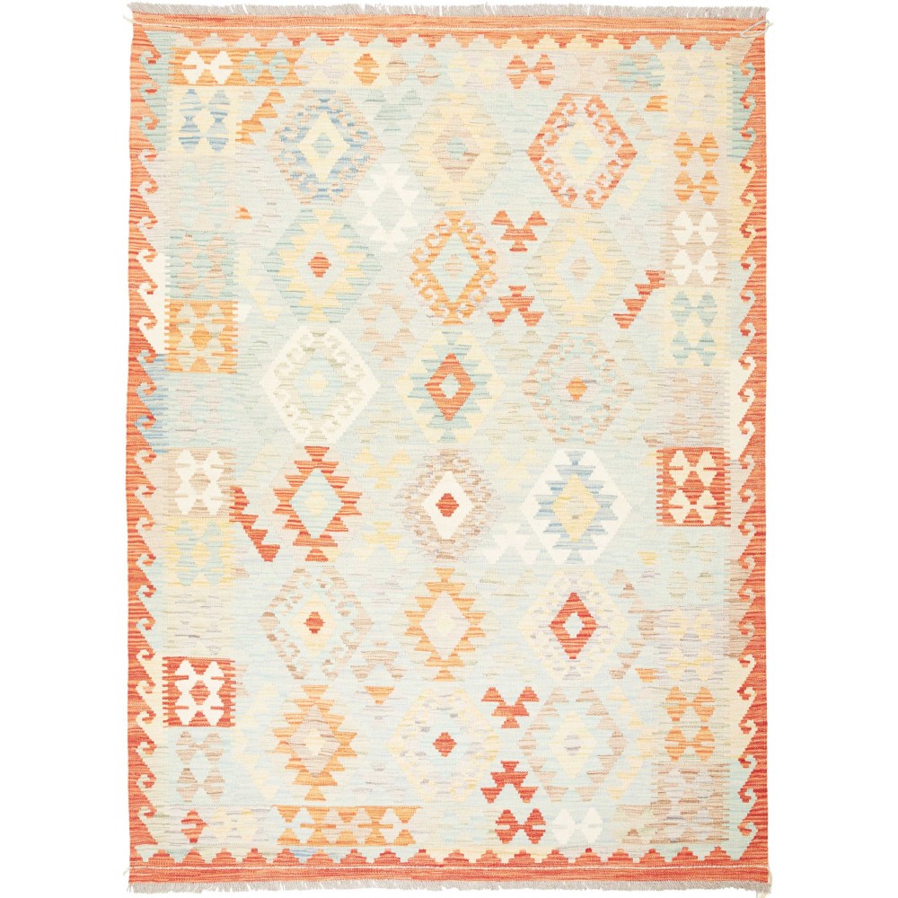 Tappeto Kilim Afghanistan bianco marrone 150x205