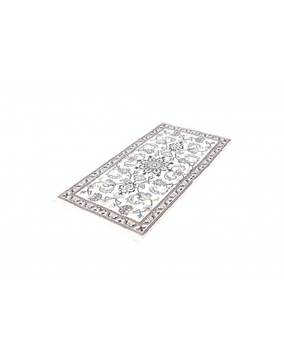 Tappeto Nain Kashmar Persia beige azzurro 70x138