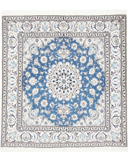 Tappeto Nain Kashmar Persia azzurro grigio 193x205