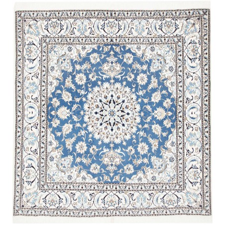Tappeto Nain Kashmar Persia azzurro grigio 193x205