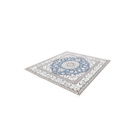 Tappeto Nain Kashmar Persia azzurro grigio 193x205