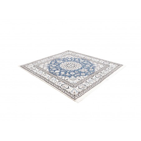 Tappeto Nain Kashmar Persia azzurro grigio 193x205