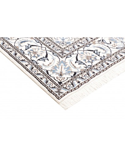 Tappeto Nain Kashmar Persia azzurro grigio 193x205