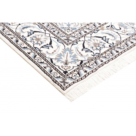 Tappeto Nain Kashmar Persia azzurro grigio 193x205