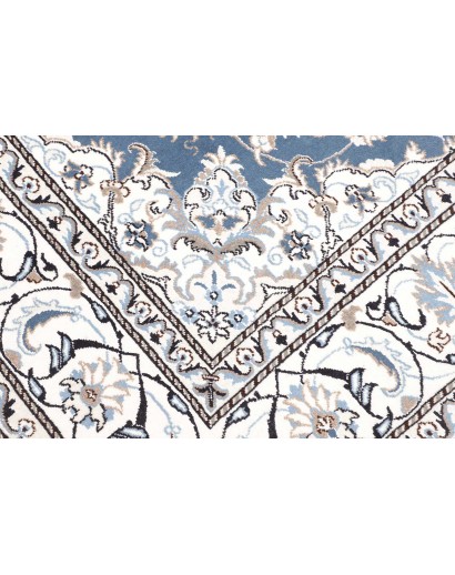 Tappeto Nain Kashmar Persia azzurro grigio 193x205