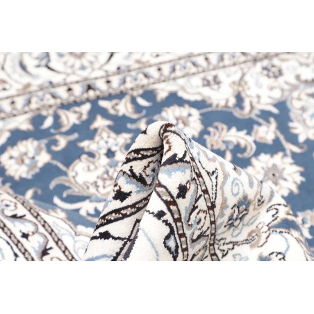 Tappeto Nain Kashmar Persia azzurro grigio 193x205