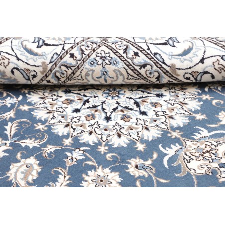 Tappeto Nain Kashmar Persia azzurro grigio 193x205