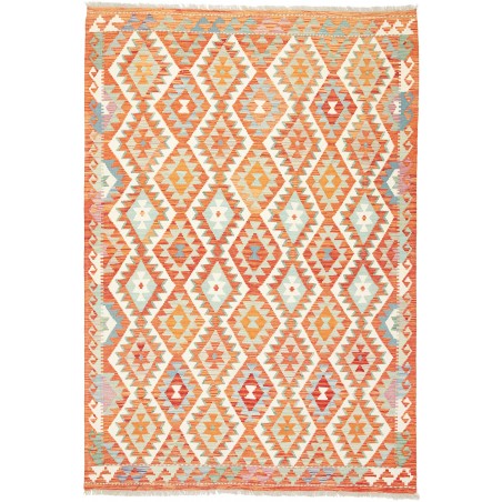 Tappeto Kilim Afghanistan bianco marrone 173x249