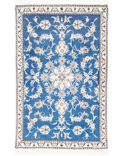 Tappeto Nain Kashmar Persia blu 90x147