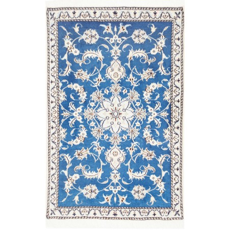 Tappeto Nain Kashmar Persia blu 90x147