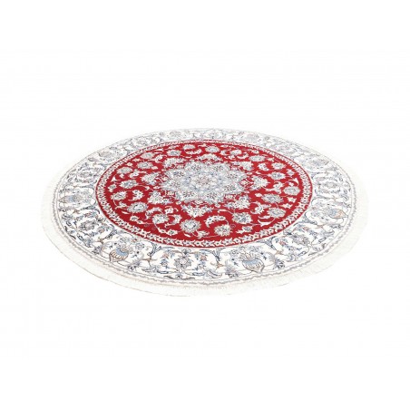 Tappeto Nain Kashmar Persia bianco grigio 198x204